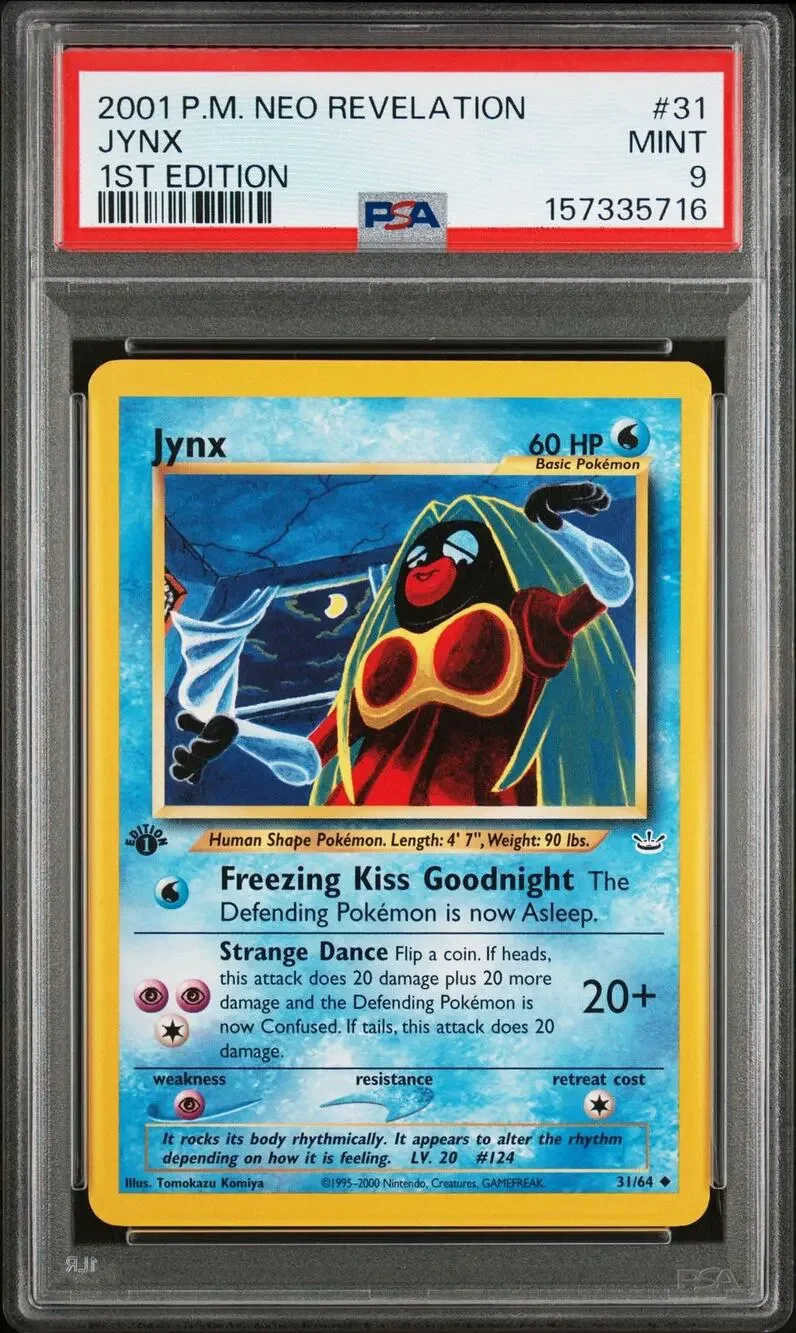 PSA 9 MINT Jynx 1st Edition 31/105 Pokémon 2001 Neo Destiny Graded Banned Card